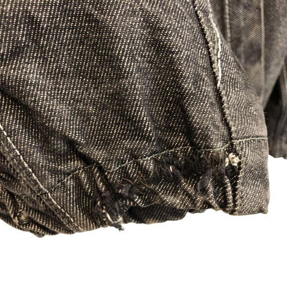 Vintage DJSS Phatpapa Gray Denim Bomber Jacket XL Y2K Streetwear Hip Hop - Picture 9 of 10